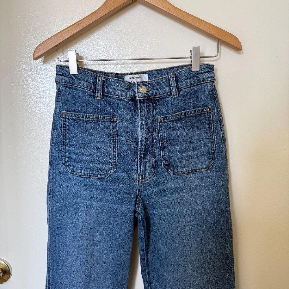 Reformation Alyssa High Rise Wide Leg Denim Jeans 26​ - Picture 3 of 7